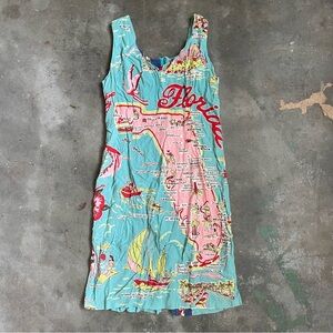 Florida Map Print Dress